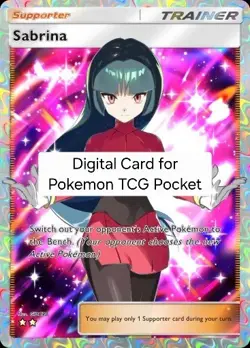 Pokemon TCG Pocket - Genetic Apex - Sabrina Full Art 2 star (English) - Image 1