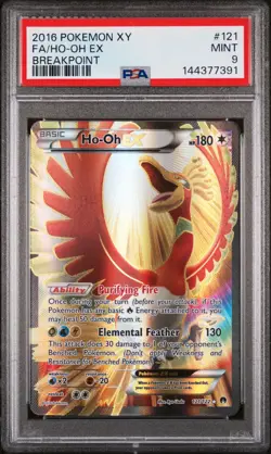 2016 Pokemon - XY Breakpoint - Ho-Oh EX 121/122 Full Art - PSA 9 - Image 1