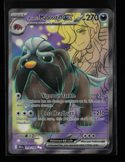 Arven's Mabosstiff ex 218/182 Ultra Rare SV10: Destined Rivals Pokemon Card - Image 1
