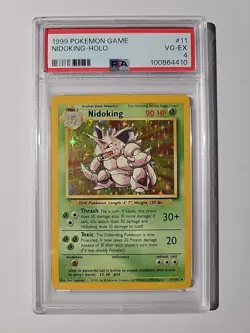 Pokemon TCG Nidoking Base Set Card 11/102 Holo Psa 4 - Image 1