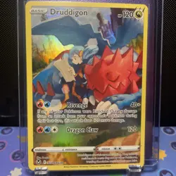 Pokemon Druddigon Ultra Rare SWSH12: Silver Tempest Trainer Gallery TG09/TG30 NM - Image 1