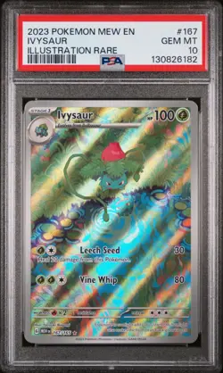 2023 POKEMON MEW EN-151 ILLUSTRATION RARE #167 IVYSAUR PSA 10 - Image 1