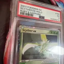 2003 POKEMON EX RUBY & SAPPHIRE #102 SCYTHER EX-HOLO PSA 5 - Image 3