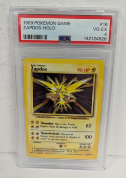 1999 Pokemon Game #16 Zapdos-Holo PSA 4 - Image 1