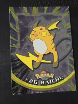 Pokemon TCG Raichu #26 Topps Black Label Textured Holo - LP - Image 1