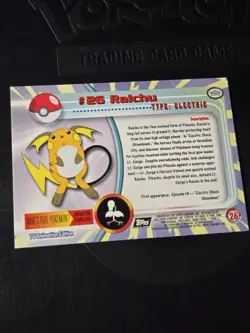 Pokemon TCG Raichu #26 Topps Black Label Textured Holo - LP - Image 5