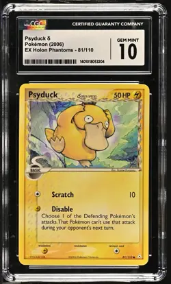 ✨ CGC 10 GEM MINT ✨ 2006 POKEMON HOLON PHANTOMS 81/110 PSYDUCK DELTA SPECIES - Image 1