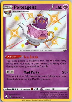 Polteageist Shiny Holo Rare Shining Fates: Shiny Vault SV053/SV122 NM Pokemon - Image 1