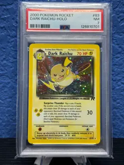 2000 POKEMON ROCKET #83 DARK RAICHU HOLO NM PSA 7 - Image 1
