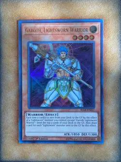 Yugioh Garoth, Lightsworn Warrior BLLR-EN037 Ultra Rare 1st Ed NM - Image 1