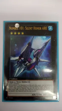 Yugioh Number 101: Silent Honor ARK LVAL-EN047 Ultra Rare 1st Edition Mint NM - Image 2