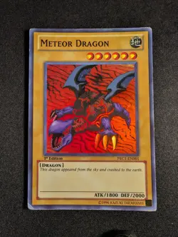 Yugioh - Meteor Dragon PRC1-EN001 1st Super Rare MP - Image 1