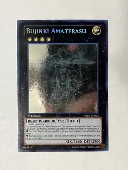 Bujinki Amaterasu PRIO-EN052 Ghost Rare 1st Edition Lightly Played Yu-Gi-Oh! - Image 1