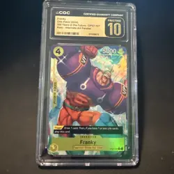 Franky OP07-107 CGC PRISTINE 10 Alt Art 500 Years in the Future 2024 One Piece - Image 1