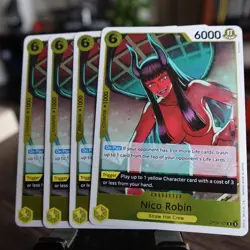 4X Nico Robin OP09-107 R One Piece TCG Foil Emperors in the New World NM - Image 1