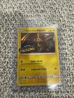 Pokemon TCG Detective Pikachu SM190 Stamped Holo DVD Promo, Sealed (card only) - Image 1