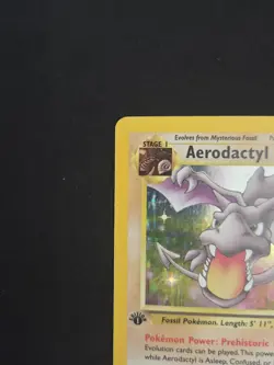 Pokemon TCG Aerodactyl Holo Rare 1st Edition Fossil Card 1/62 - Image 4