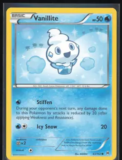 Vanillite Regular Non Holo 43/162 Pokemon XY8: BREAKthrough LP Pokemon Card - Image 1