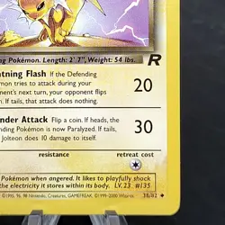 Dark Jolteon 1st Ed Team Rocket 38/82 Non-Holo Rare WOTC Pokemon Card NM - Image 2
