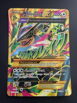 2015 Pokemon XY Ancient Origins M Rayquaza EX 98/98 Oversized Full Art Holo - Image 1