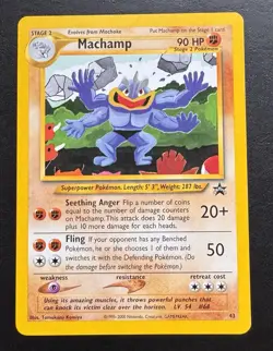 Machamp 43 WOTC Black Star Promo Pokemon TCG MP - Image 1