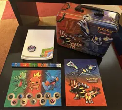 Pokemon TCG Omega Ruby Alpha Sapphire Launch Tin Used With Extras - Image 1