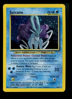 Suicune 14/64 Neo Revelation 2000 Holo Rare WOTC Pokemon Card TCG - Image 1