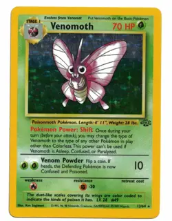 Pokemon Card: Venomoth HOLO 13/64 Jungle Set Vintage Rare! EX - Image 1