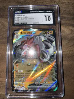 Pokemon TCG Lycanroc EX Violet Paldea Evolved Holo Card 117/193 CGC 10 Gem Mint - Image 2