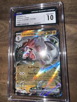 Pokemon TCG Lycanroc EX Violet Paldea Evolved Holo Card 117/193 CGC 10 Gem Mint - Image 3