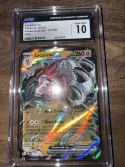 Pokemon TCG Lycanroc EX Violet Paldea Evolved Holo Card 117/193 CGC 10 Gem Mint - Image 5