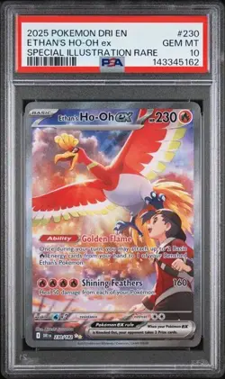 Pokemon Destined Rivals 230/182 Ethan's Ho-Oh EX PSA 10 - Image 1
