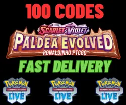 100x Paldea Evolved Codes Booster Pokemon TCG LIVE - PTCGL - SENT FAST - Image 1