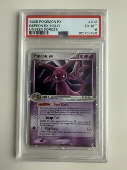 ESPEON EX 2005 Pokemon EX UNSEEN FORCES 102/115 - PSA 6 - Image 4