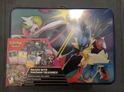 Pokemon Collector Treasure Chest Tin 6x Booster Packs, New Sealed Lunch Box - Image 1