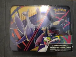 Pokemon Collector Treasure Chest Tin 6x Booster Packs, New Sealed Lunch Box - Image 2
