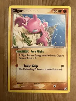 Pokemon TCG Gligar EX Unseen Forces 57/115 Regular Common DMG - Image 1