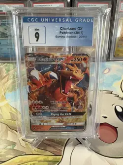 2017 Pokemon Sun & Moon Burning Shadows Charizard GX #20/147 CGC 9 - Image 1