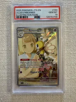 2025 POKEMON JTG EN-JOURNEY TOGETHER ILLUSTRATION RARE LILLIE'S RIBOMBEE PSA 10 - Image 1