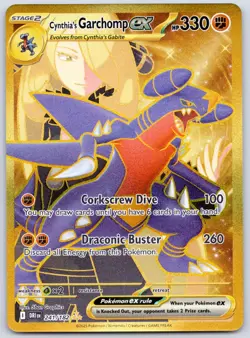 Cynthia's Garchomp ex 241/182 (NM) - Destined Rivals - Hyper Rare Pokemon TCG - Image 1
