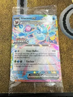 Pokemon SEALED Glaceon ex 026/131 Prismatic Evolutions Surprise Box Promo Holo!! - Image 1
