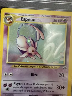 2001 Pokemon Neo Discovery Espeon Holo #1/75 PSA 8 - Image 2