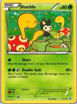 Pokemon TCG Shuckle 3/113 Legendary Treasures LP - Image 1