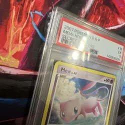 2007 POKEMON DIAMOND & PEARL SECRET WONDERS 15 MEW-HOLO PSA 5 - Image 3