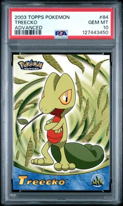 2003 TOPPS POKEMON ADVANCED #84 TREECKO PSA 10 - Image 1