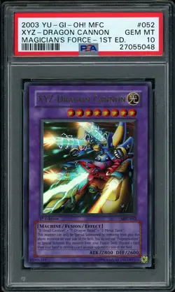 2003 Yu-Gi-Oh! 1st Edition MFC-052 XYZ Dragon Cannon PSA 10 GEM MINT - Image 1