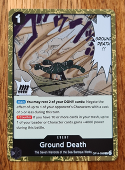 Ground Death OP14-096 - R - The Azure Sea’s Seven – One Piece TCG – English NM/M - Image 1