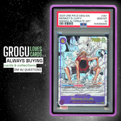 One Piece - Monkey D Luffy EB02-061 Manga Alt Art PSA 10 GEM MINT - Image 1