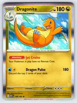 Dragonite 149/165 2023 Pokemon 151 Set Pokemon Card TCG Nintendo Holo Rare - Nm - Image 1