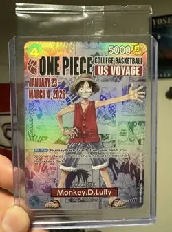 Bandai Namco One Piece Card Game Monkey.D.Luffy US Voyage Promo Holo P-055 - Image 1